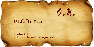 Oláh Mia névjegykártya
